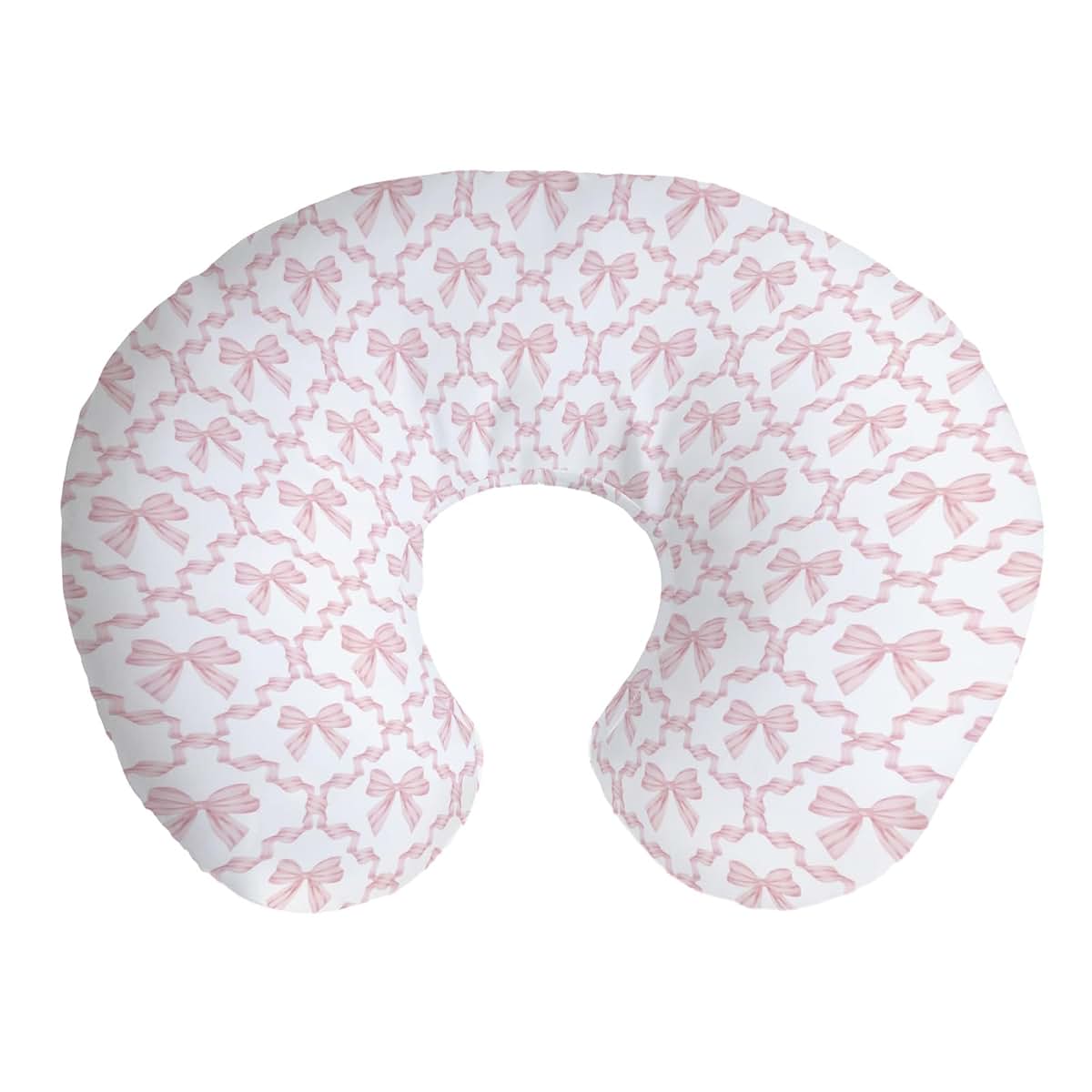 Cstdyfrv Pink Ribbon Bows Nursing Pillow Cover for Standard Pillows