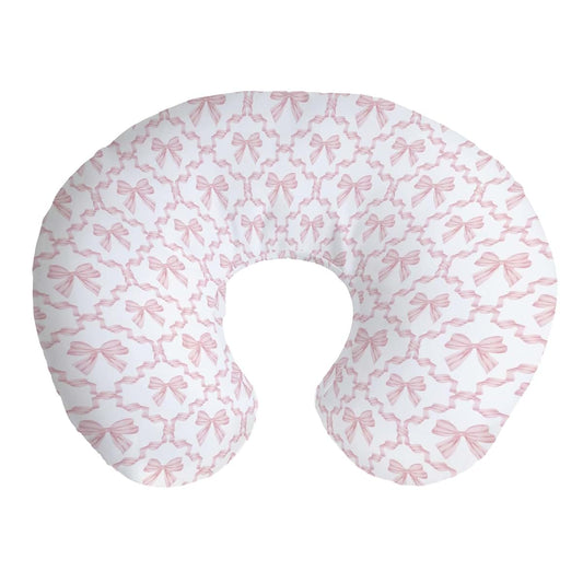Cstdyfrv Pink Ribbon Bows Nursing Pillow Cover for Standard Pillows