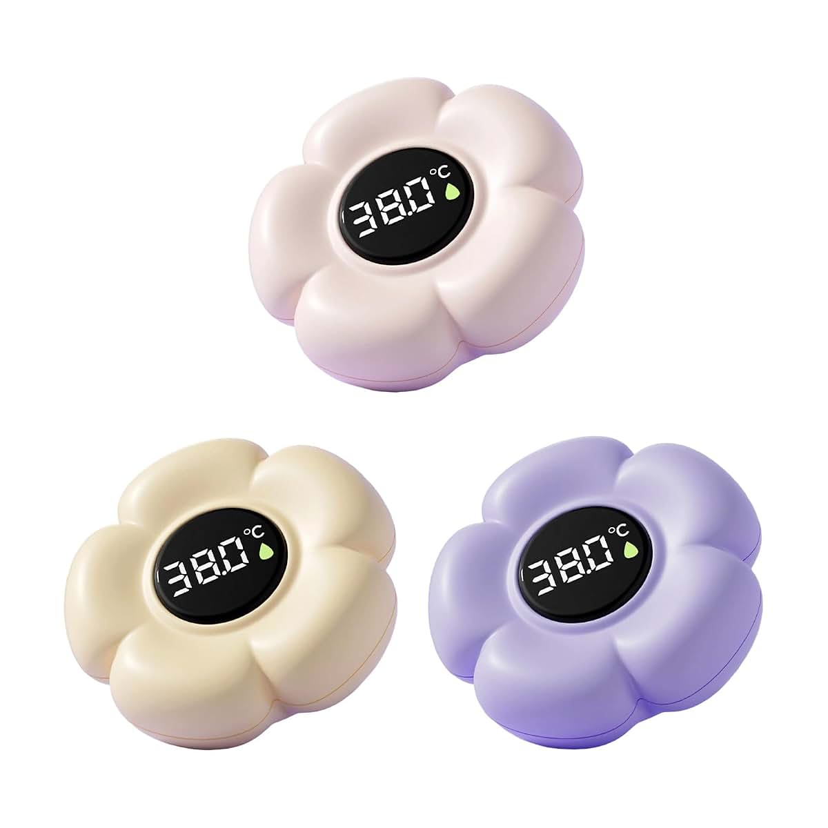 BabyOneStop Floating Bath Thermometer Cartoon Flower Design, 0-80°C Digital Water Meter