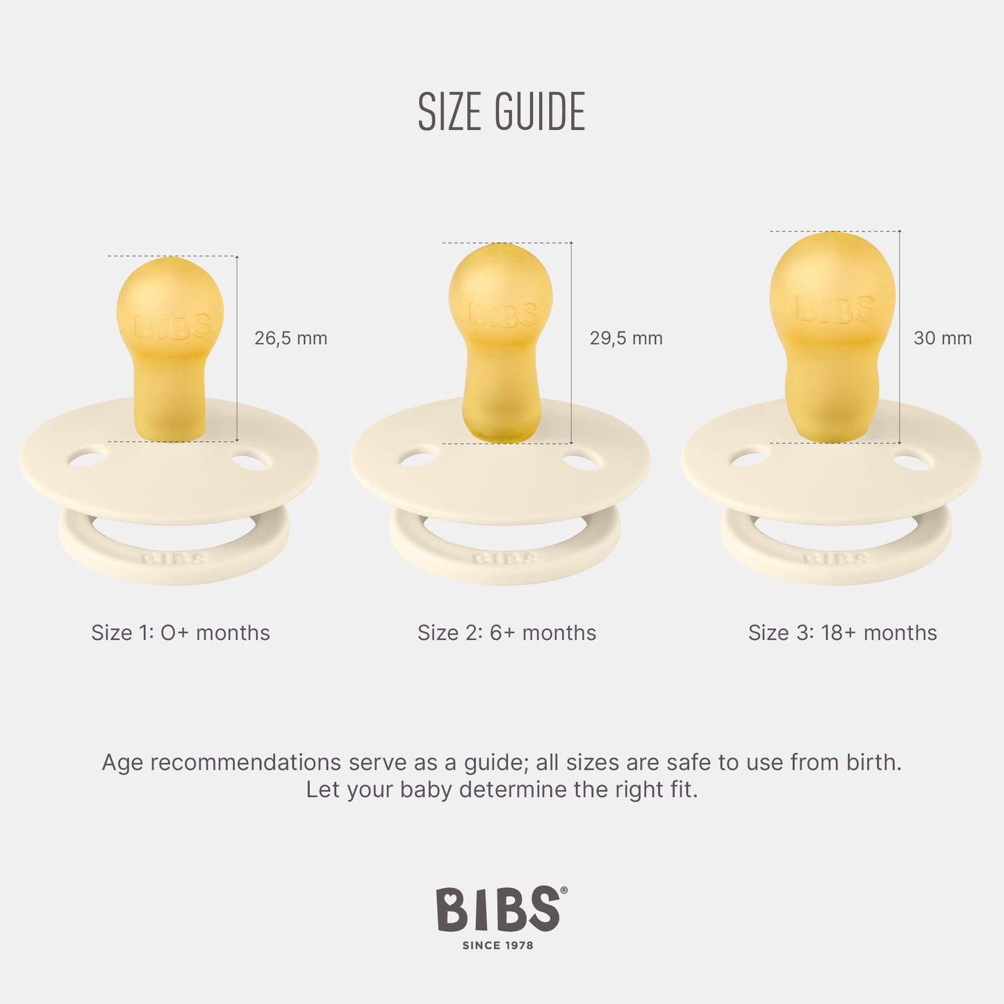 Bibs Pacifiers Colour Collection Natural Rubber Round Nipple