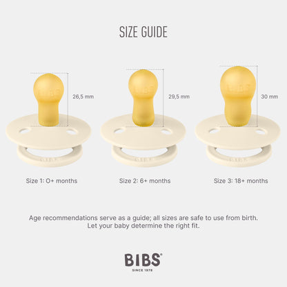 Bibs Pacifiers Colour Collection Natural Rubber Round Nipple