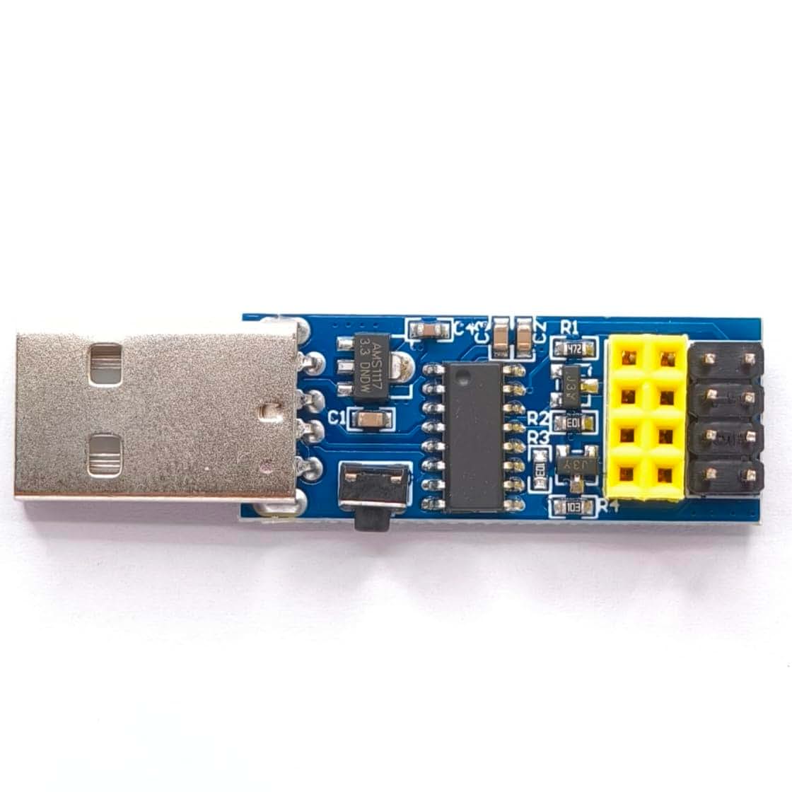 tictocstore 2pcs CH340C USB to ESP8266 ESP-01 WiFi Downloader – Prog Programmer Module with Auto-Download Circuit & (photo 4)