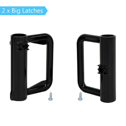 KISKIZ Retractable Baby Gate Replacement Parts Black Hardware Set with Brackets and Screws