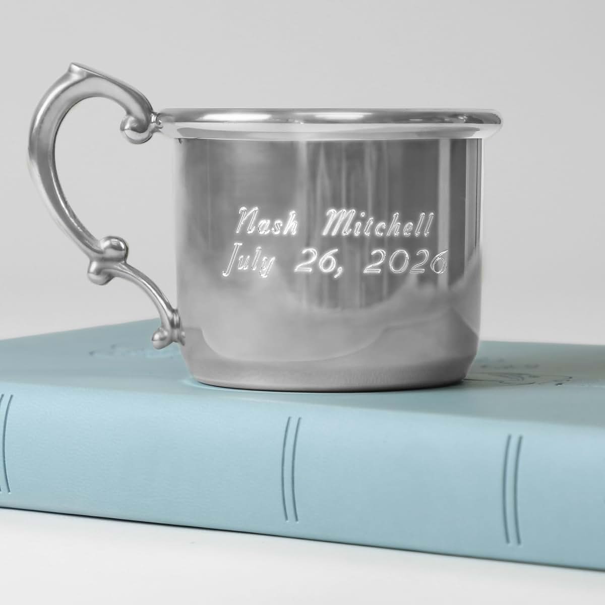 Let's Make Memories Personalized Keepsake Pewter Baby Cup - Newborn Gift - Heirloom - New Parents (photo 2)