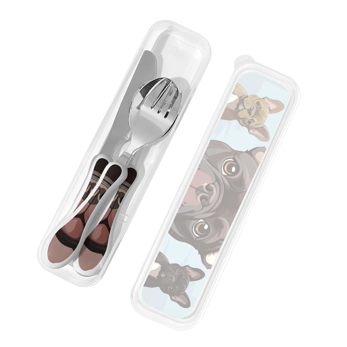 DDTKLSNV 3-Piece Kids Silverware Set With Storage Case, Stainless Steel Reusable Children Safe Knife Spoon Fork Set (photo 4)