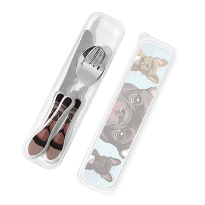 DDTKLSNV 3-Piece Kids Silverware Set With Storage Case, Stainless Steel Reusable Children Safe Knife Spoon Fork Set (photo 4)