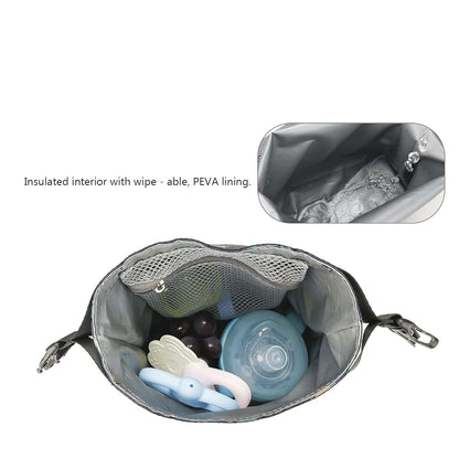 Momigo Baby Diaper Bag Stroller Organizer With Snack Cooler