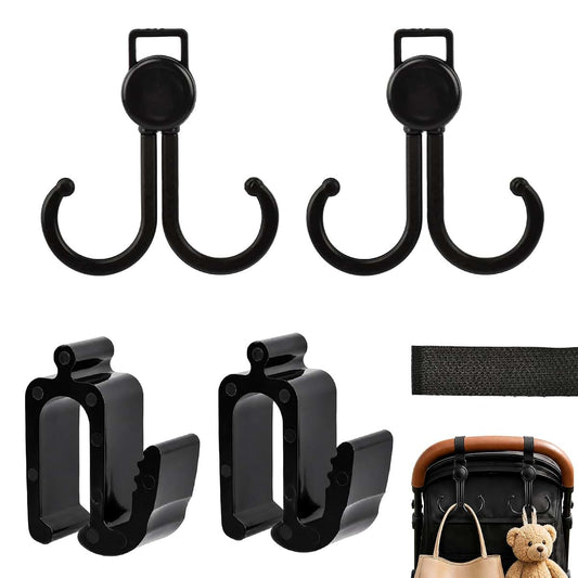 AUVQRMEX 4 Pack Stroller & Wagon Hooks