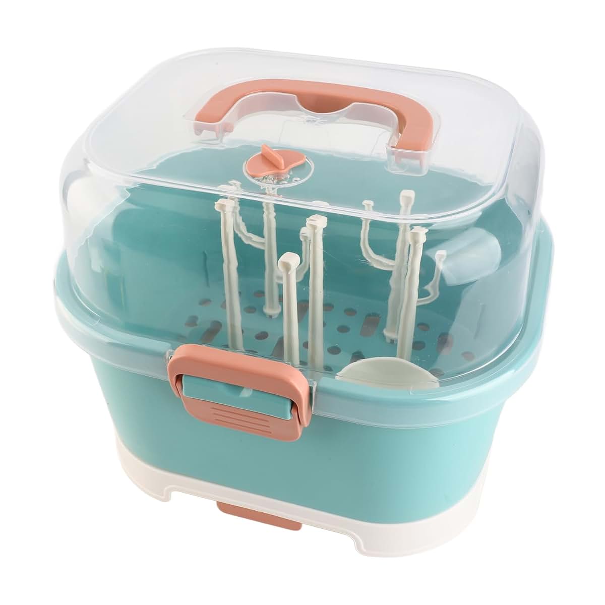 OPPWONG Baby Bottle Organizer, Small and Compact Draining Baby Bottle Storage Organizer Baby Bottle Drying Rack with (photo 2)