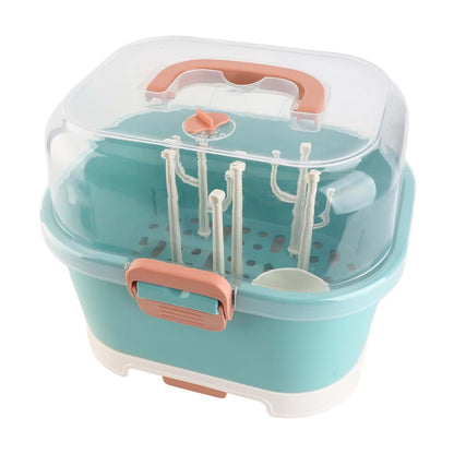 OPPWONG Baby Bottle Organizer, Small and Compact Draining Baby Bottle Storage Organizer Baby Bottle Drying Rack with (photo 2)