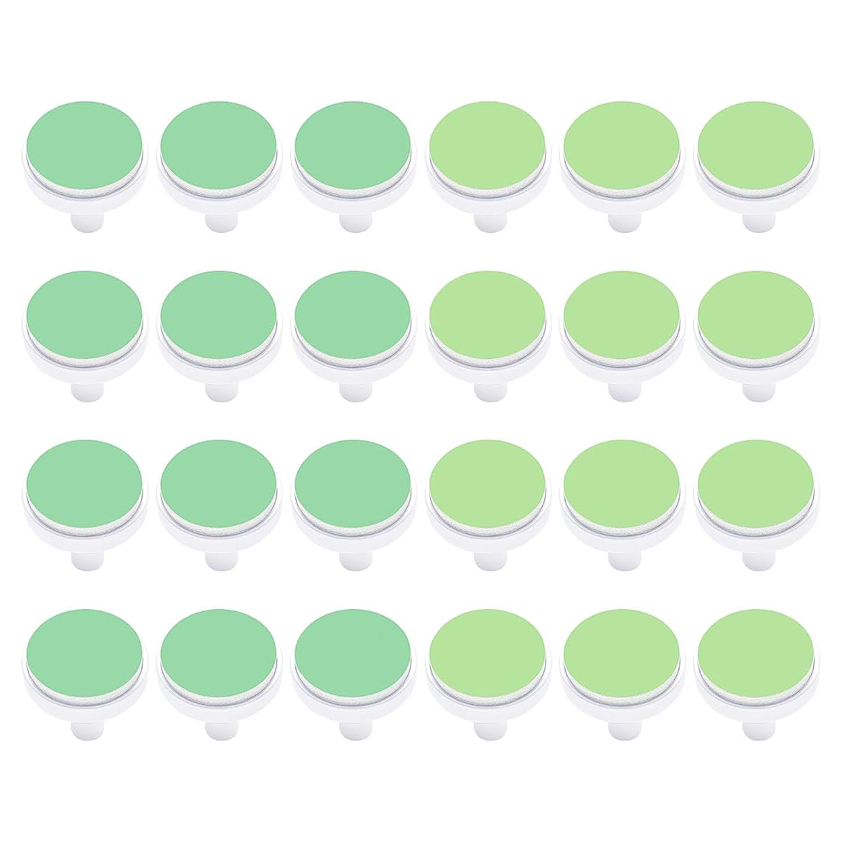 24-Piece Electric Nail Trimmer Replacement Pads for Momcozy Nail File, Dark and Light Green