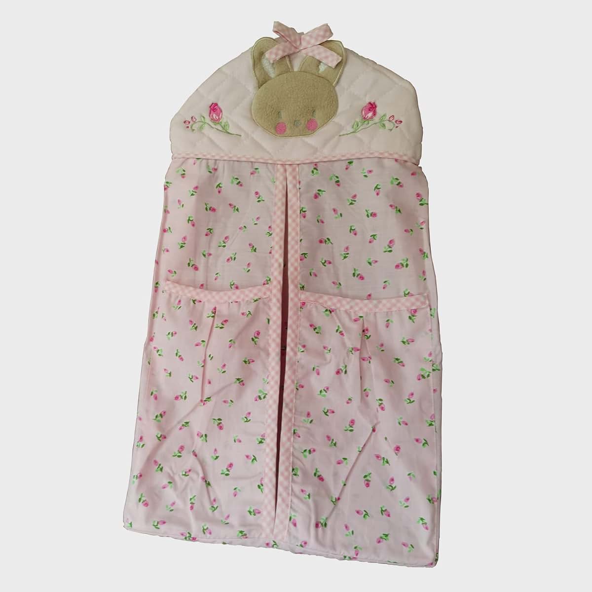 CribMATE Bunny Crib Hanging Diaper Organizer Storage Bag in Pink (photo 3)