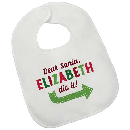 Personalization Universe They Did It Personalized Christmas Baby Bib