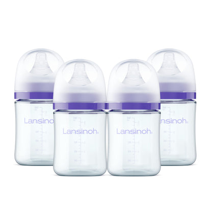 Lansinoh Glass Baby Bottles Anti-Colic 5oz 4 Count