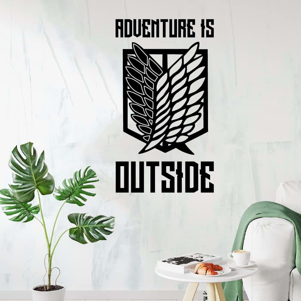 All Things Valuable Adventure Is Outsiide Attack On Titan Logo Vinyl Wall Decal