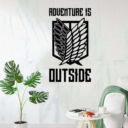 All Things Valuable Adventure Is Outsiide Attack On Titan Logo Vinyl Wall Decal