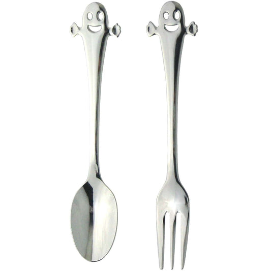 Nagao Ciao Coffee Spoon Tea Fork, Set of 2, Made in Japan