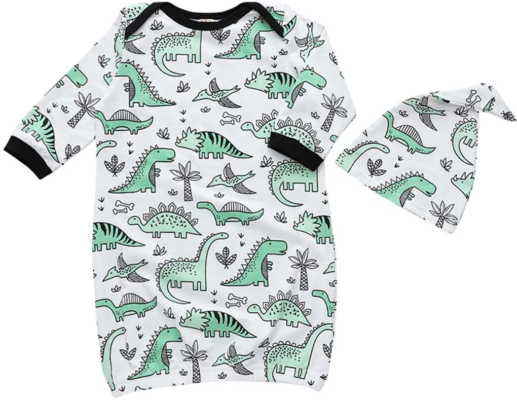 DPSKY Unisex Baby Wearable Blanket With Hat - Dinosaur 0-6M (photo 2)
