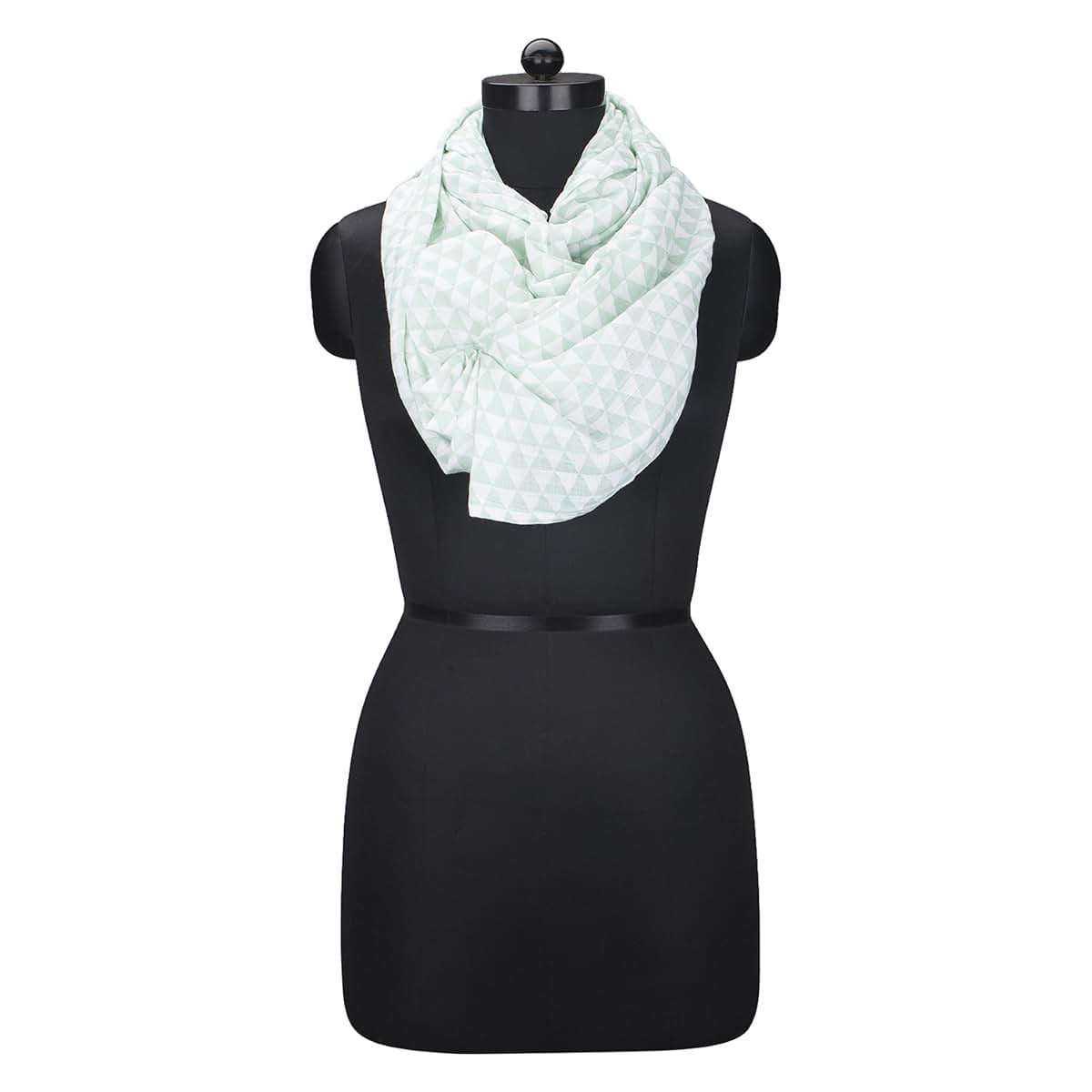 Bacati - Muslin Nursing Scarf (Mint Triangles) (photo 2)
