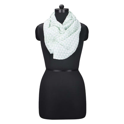 Bacati - Muslin Nursing Scarf (Mint Triangles) (photo 2)