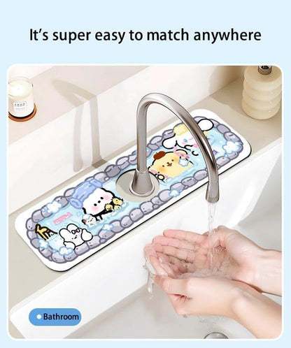 Diatomite Absorbent Sink Mat Splash Guard for Countertops