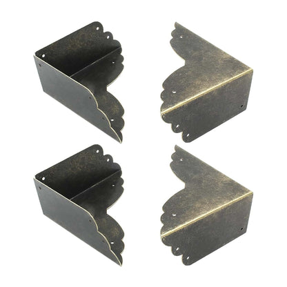 Bivethoi Bronze Box Corner Protectors, 8 Pack, Zinc Alloy Edge Guards, 2.76" x 1.18"