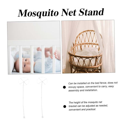 Crib Mosquito Net Canopy Holder Stand | Steel Support System