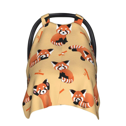 CAYKWVZ Cute Red Panda Bamboo Baby Car Seat Canopy Cover Multi Use Shower Gift, Nursing Cover for Mom Nursing Covers (photo 2)