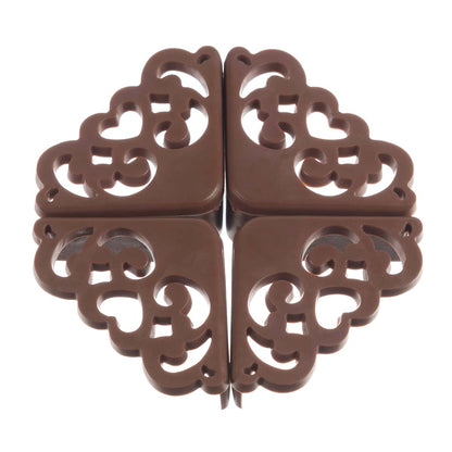 XUYUH Hollow Out Flower Pattern Corner Protectors, Brown