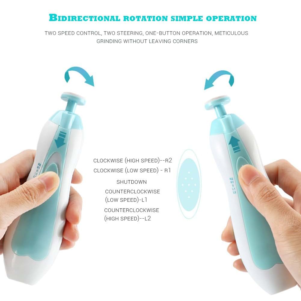 Yeaphy Electric Baby Nail Trimmer Set for Fingernails and Toenails (photo 3)