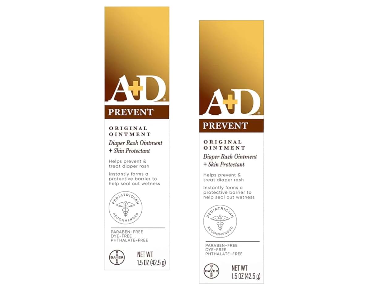 A&D Diaper Rash Ointment and Skin Protectant, Original, 1.5 oz, 2-Pack