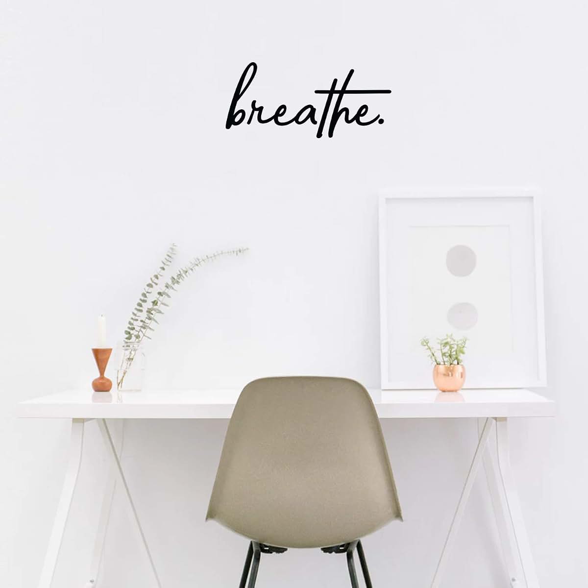 Breathe Vinyl Wall Art Decal For Positive Bedroom Decor