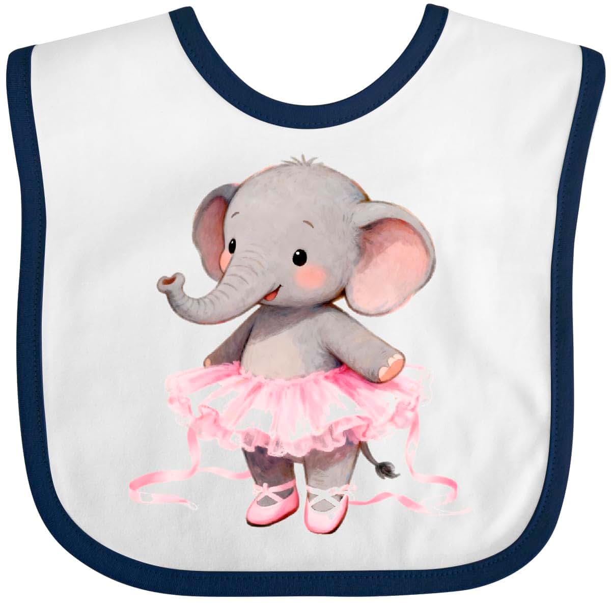 Inktastic Ballerina Elephant Baby Bib