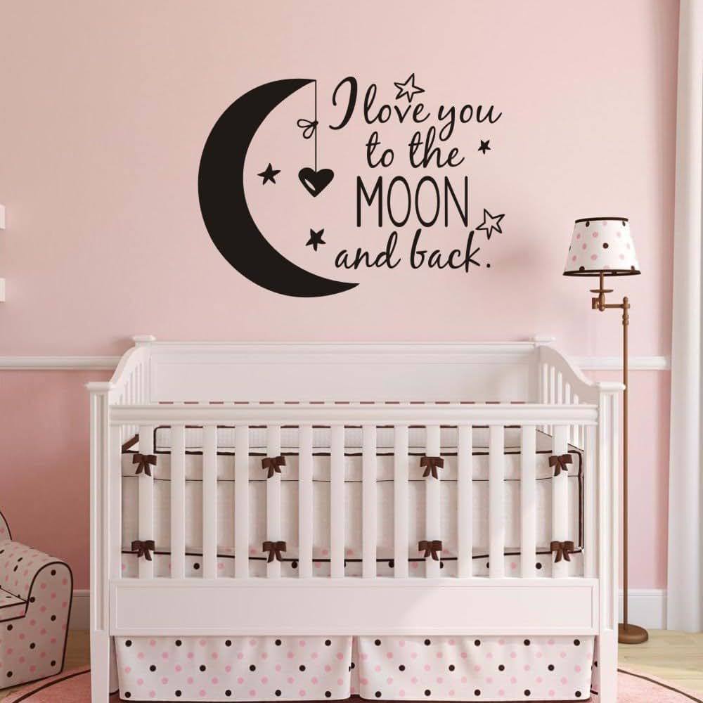 Scooptour Wall Art Love Moon And Back Vinyl Nursery Decal