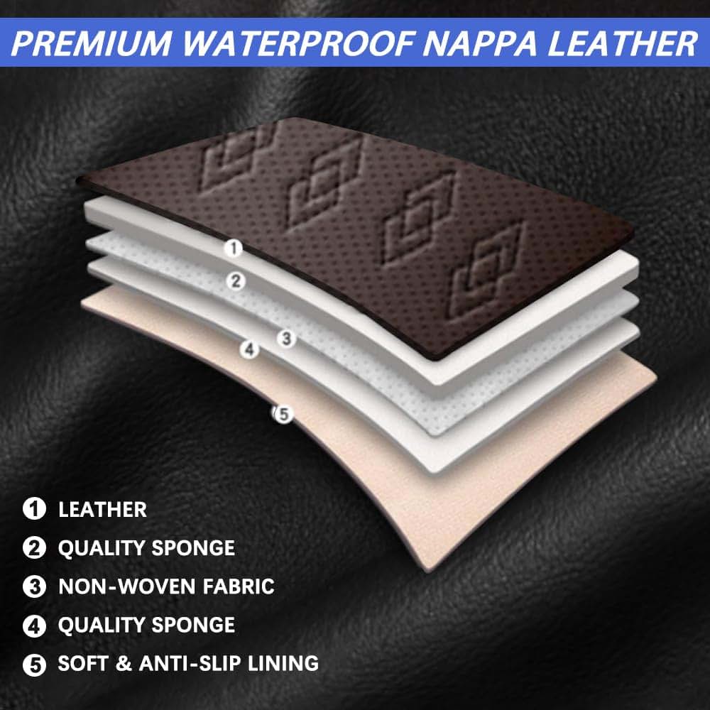 NCCLOVELY Car Seat Cover For Volvo C30 2008-2013 Waterproof Leather 2-Seats Standard