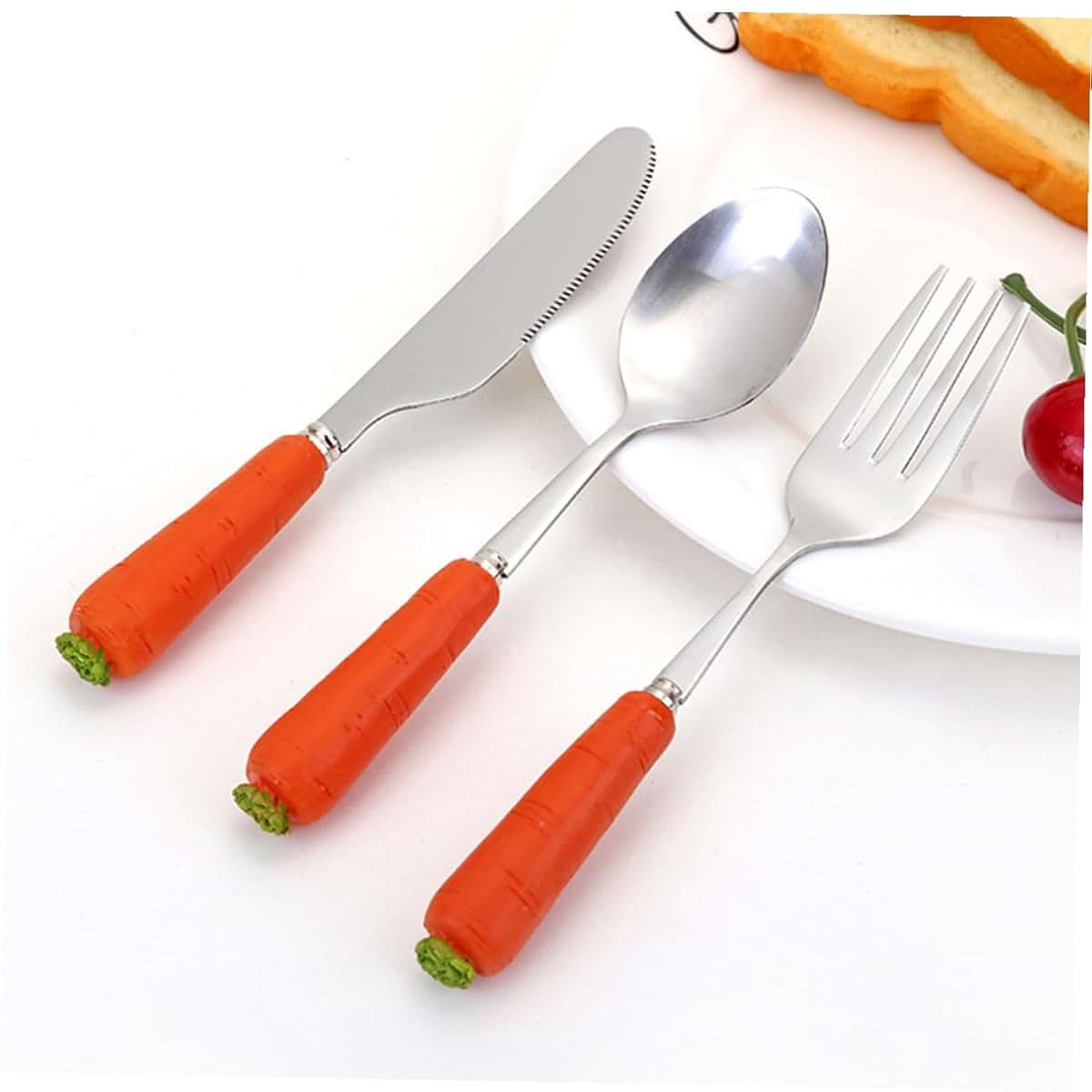 Cutlery Set Stainless Steel Fork Spoon Knife for Independent Eating