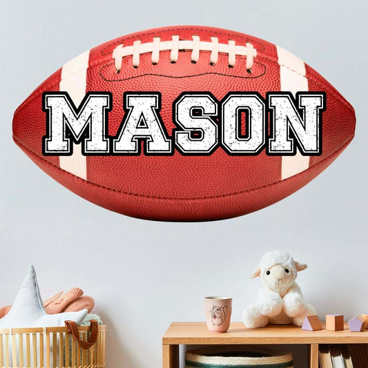 Vinyl Designs Football Custom Name Vinyl Wall Decal Sticker