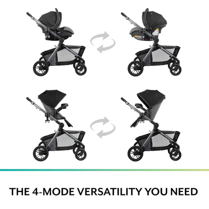 Evenflo Pivot Troop Child and Pet Modular Travel System in Bluestone Gray