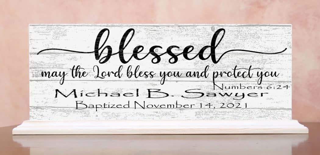 Broad Bay Baptism Gift For Boys or Girls Personalized Christening Baptism Plaque Keepsake Present Bible Verse With