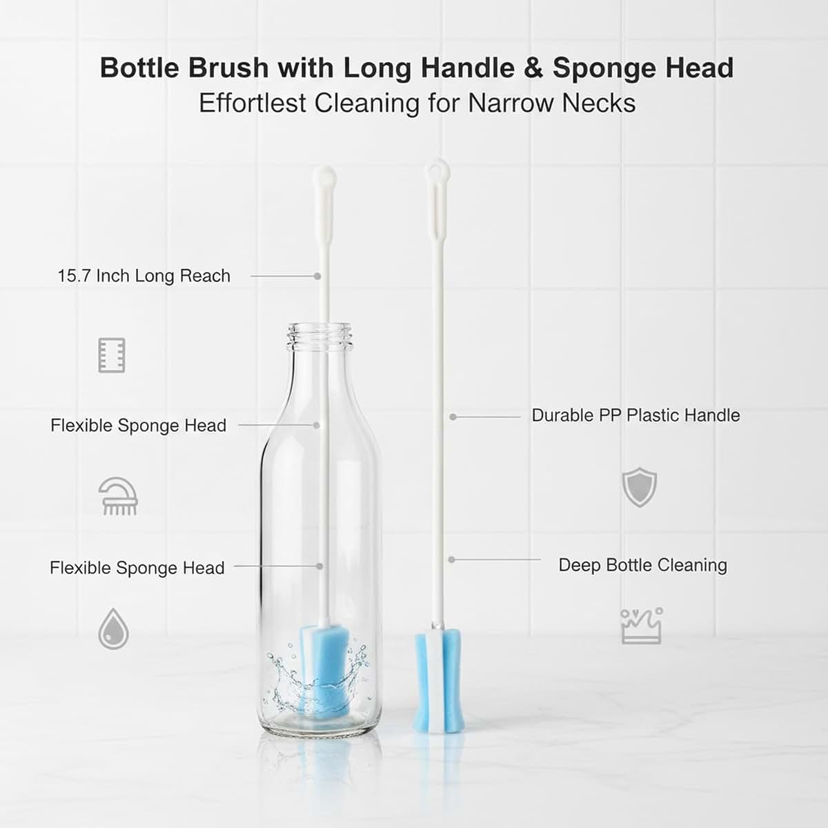 Syyavrrta Slim Profile Sponge Brush with 15.7-Inch Extended Handle (photo 4)