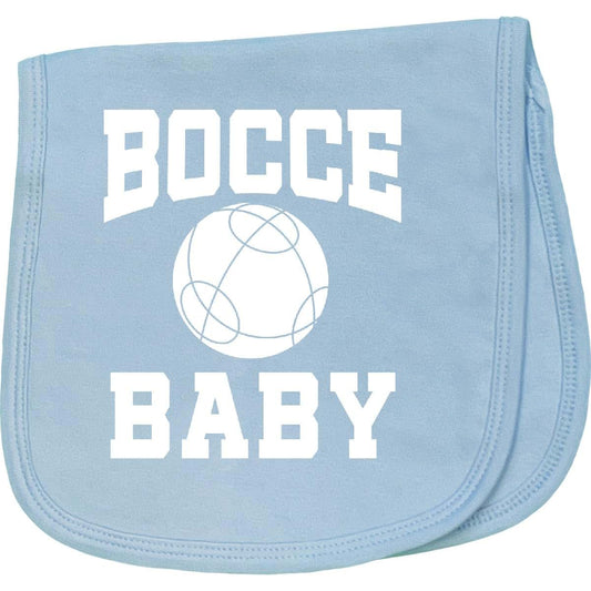Inktastic Bocce Baby Burp Cloth - Light Blue