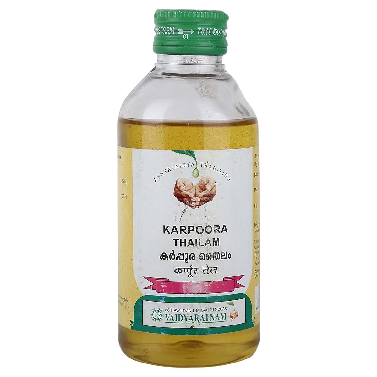 Karpooradi/Karpoora Thailam by Vaidyaratnam Oushadhasala 200ml