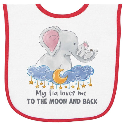 Inktastic My Tia Loves Me Terry Cloth Baby Bib