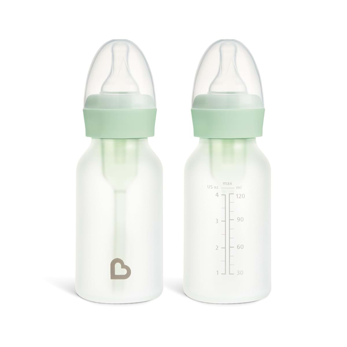 Munchkin Bond Silicone Coated Glass Bottle | 4 Ounce Anti-Colic Feeder