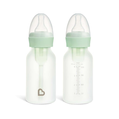 Munchkin Bond Silicone Coated Glass Bottle | 4 Ounce Anti-Colic Feeder