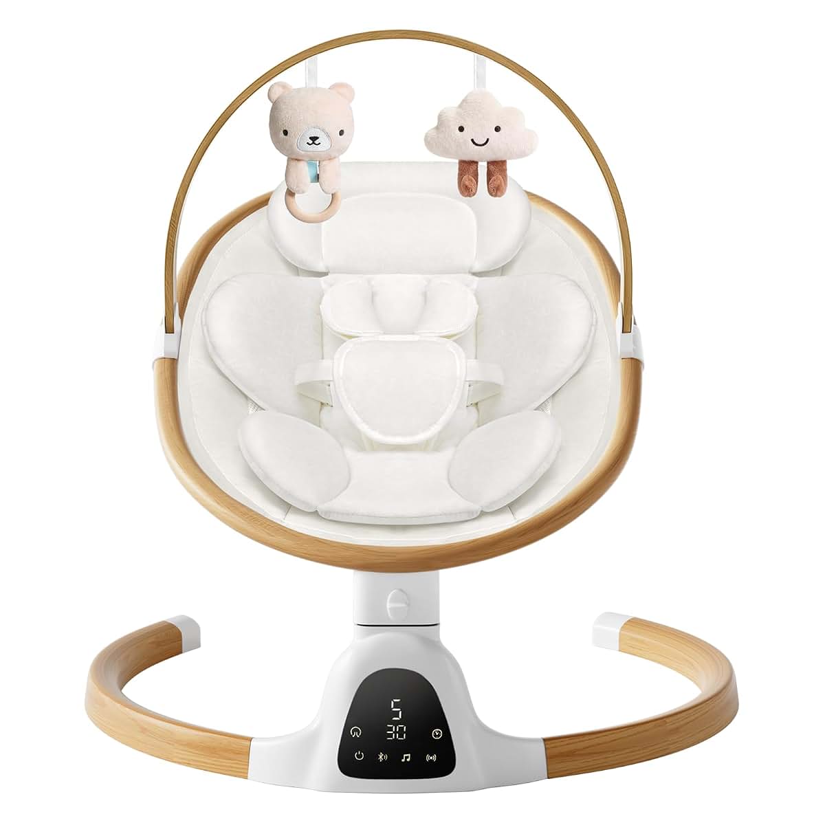 BabyOneStop Electric Infant Swing with 5 Speed Modes and Bluetooth