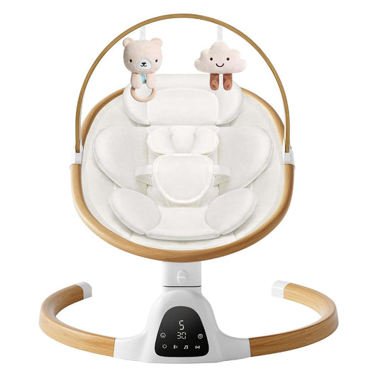 BabyOneStop Electric Infant Swing with 5 Speed Modes and Bluetooth