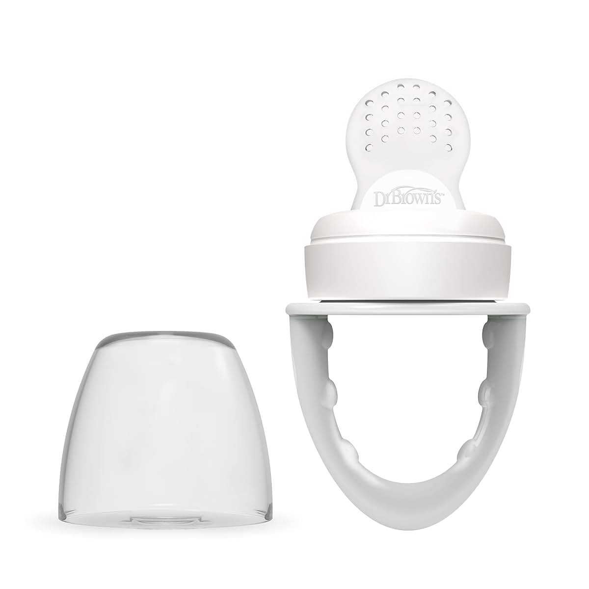 Dr. Brown's Designed to Nourish Silicone Feeder, Grey - for Self-Feeding and Teething