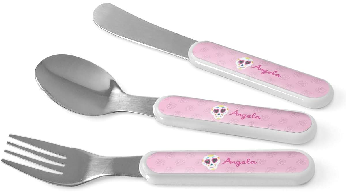 YouCustomizeIt Personalized Kids Sugar Skulls Kid's Flatware