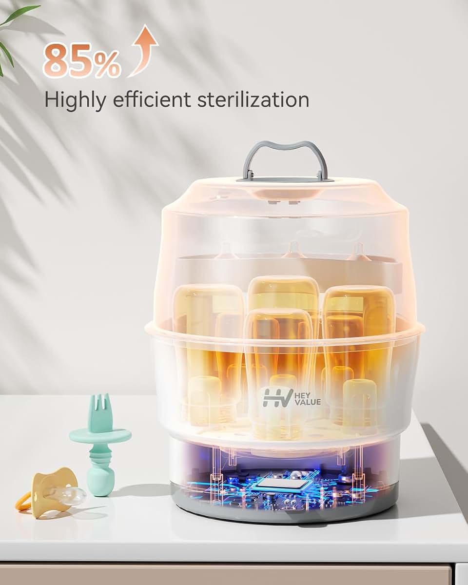 Heyvalue Smart-Steam Bottle Sterilizer With One-Touch Easy Operation